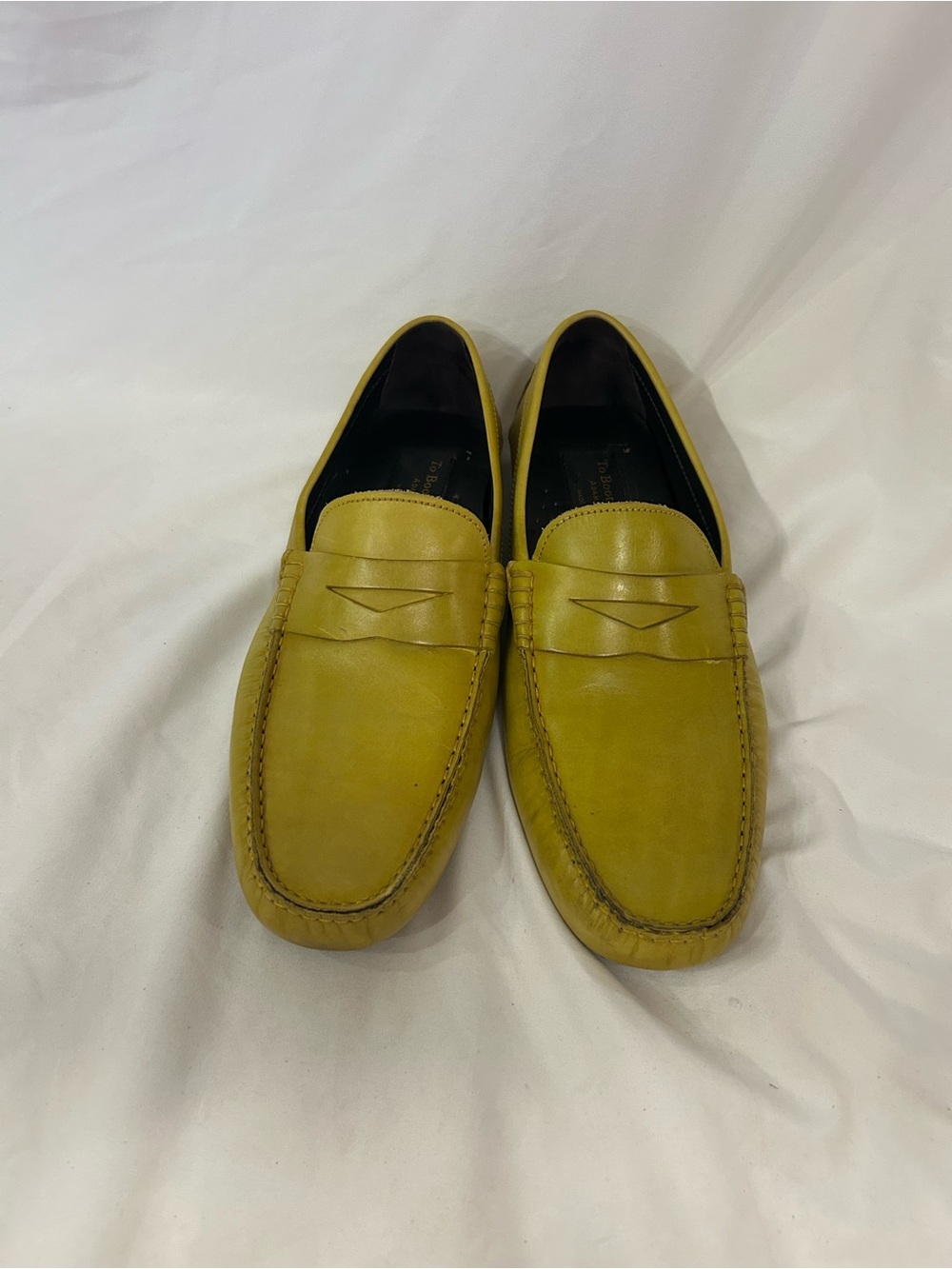 To Boot New York Adam Derrick Adelaide Calf Leather Driving Shoe Sz 9‎ Yellow